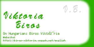 viktoria biros business card